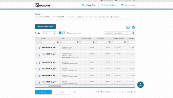 DropZone — multi-value field modal