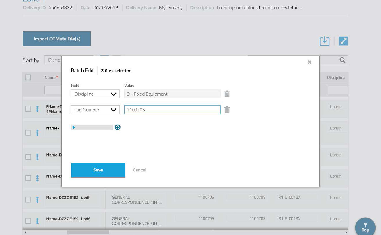 DropZone — multi-value field modal